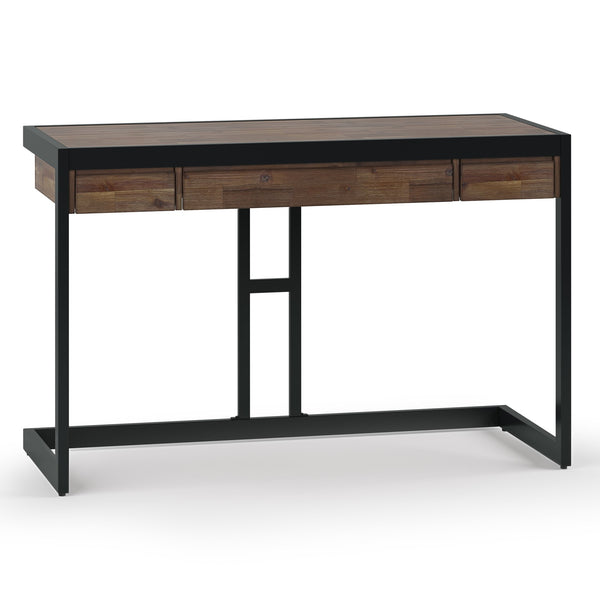 English Elm Erina Small Desk - Handcrafted Rustic Acacia Wood With Metal Frame - Stylish Workspace Solution B136P158631