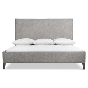 Bernhardt Bernhardt Menton King Panel Bed — Upholstered Modernist Headboard, Butterfly Flange & Sutton Feet (96) K2052