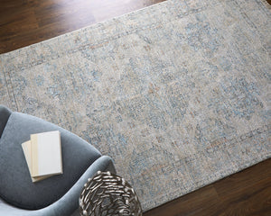Feizy Rugs Caldwell Handwoven Wool & Viscose Area Rug - Transitional Elegance For Bohemian & Eclectic Spaces Blue,Gray,Taupe Wool,Viscose 8798801fstn000c50