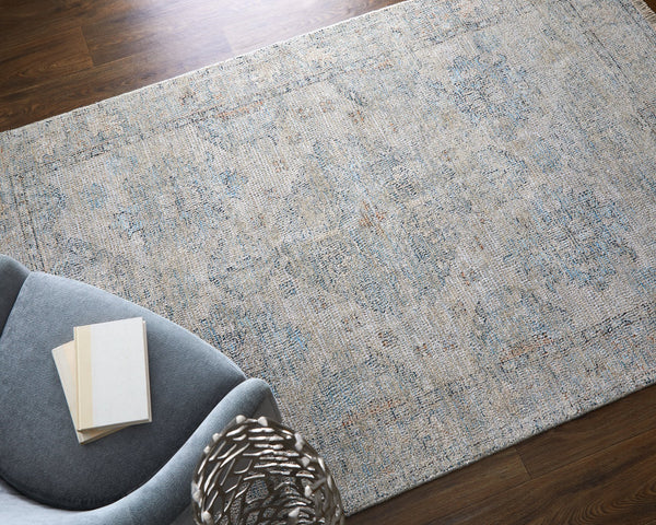Feizy Rugs Caldwell Handwoven Wool & Viscose Area Rug - Transitional Elegance For Bohemian & Eclectic Spaces Blue,Gray,Taupe Wool,Viscose 8798801fstn000c50