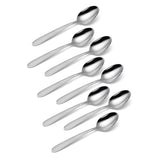 Oneida Jordan 8-Piece Teaspoons Set, Two-Tone Stainless Steel with Satin Finish, Dishwasher Safe