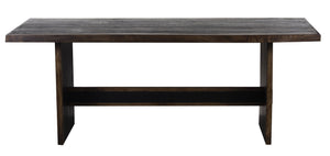 Porter Designs Porter Udo Solid Mango Wood Dining Table With Two-tone Finish, Stylish Trestles For Modern Elegance Black Wood 07-108-01-8791