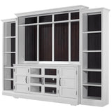 Parker House Shoreham - Effortless White 76 In. TV Console Effortless White Acacia Solids / Birch Veneers SHO#412-EFW