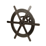 Christopher Knight Home® - Noble House - Vanora Outdoor Shiny Copper Aluminum Ship Wheel Hose Holder