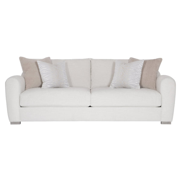 Bernhardt Bernhardt Asher Sculpted Fabric Sofa With Deep Seats, Curved Arms & Plush Back Cushions, Customizable - Made to Order P1056A