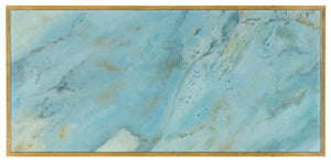 Hooker Furniture Melange Handpainted Sorrell Five-Drawer Chest In Blue Lagoon With Gold-Leaf Legs And Brass Knobs 638-85525-00