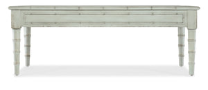 Hooker Furniture Charleston Coastal Rectangle Cocktail Table In Haint Blue With Bamboo-Inspired Accents & Self-Closing Drawers 6750-80310-40