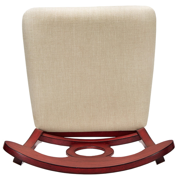 Homelegance By Top-Line Juliette Napoleon Back Counter Height Wood Swivel Chair Red Rubberwood