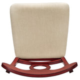 Homelegance By Top-Line Juliette Napoleon Back Counter Height Wood Swivel Chair Red Rubberwood