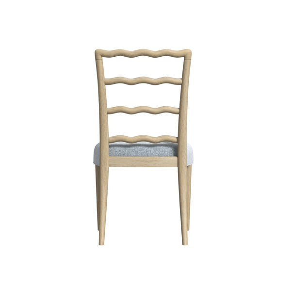 A.R.T. Furniture Haven Ladderback Side Chair - Rustic Elegance with Light-Blue Upholstery for Versatile Home Style 339204-2325