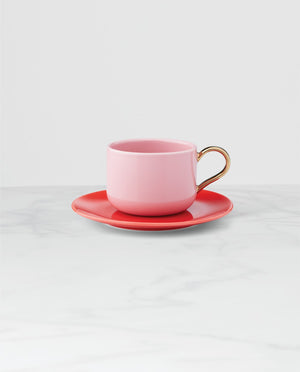 Lenox Kate Spade Make It Pop Cup & Saucer Set Pink, PINK PORCELAIN 894617