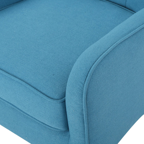 English Elm Arm Chair Tufted Mid-century Accent Seat with Rubberwood Legs for Living Room 60015.00TEL
