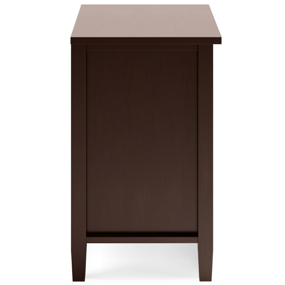 English Elm Warm Shaker 24-Inch Wide Solid Wood Nightstand In Russet Brown – Stylish Storage For Any Room! B136P159740-GIGA