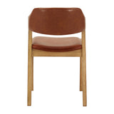 Homelegance By Top-Line Shawnda Modern Scandinavian Light Oak Finish Dining Chairs Oak Rubberwood