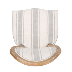 English Elm Christopher Knight Home® - Kd Elegant Upholstered Dining Chairs Set - French Country Style With Round Backrest & Fluted Legs 60352.00GRYLNN