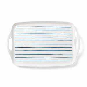 Lenox Blue Bay Melamine Handled Platter Multi, WHITE MELAMINE 895239