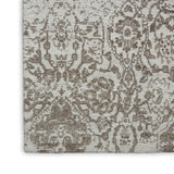 Nourison Damask DAS06 Machine Made Power-loomed Borderless Design Indoor Only Farmhouse Vintage Rug Ivory, White 100% Polyester 99446166753