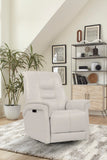 Parker House Parker Living Carnegie - Verona Ivory - Powered By Freemotion Cordless Power Swivel Glider Recliner Verona Ivory Top Grain Leather with Match (X) MCAR#812GSPH-P25-VIV