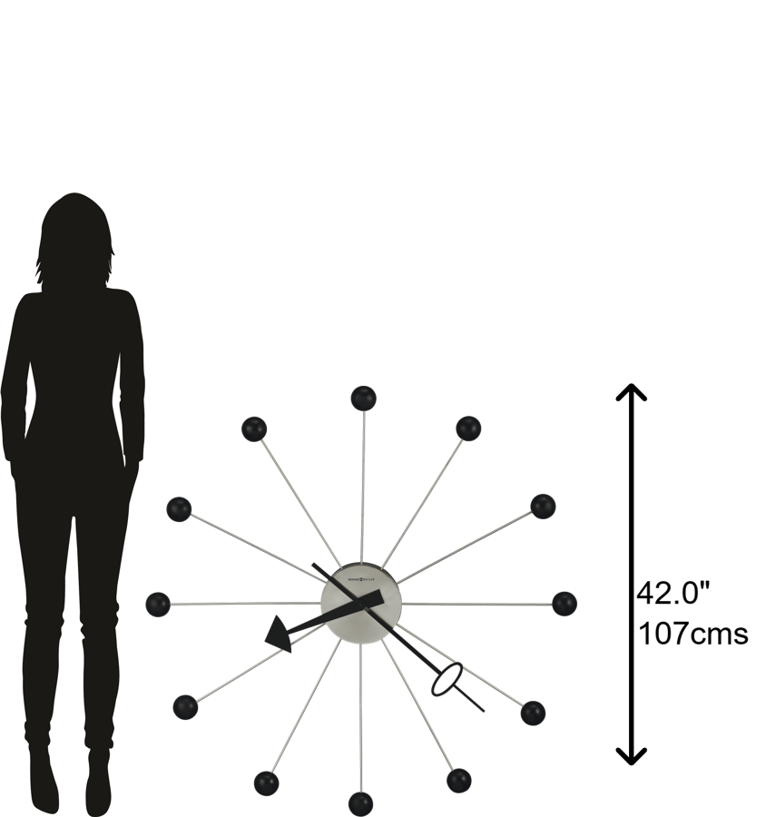 Hekman Furniture 625527 Retro Ball Clock Ii - Stunning 1940s Inspired Wall Clock With Unique Finish & Quartz Movement  Ball Clock Ii Wall Clock 625527