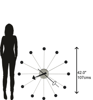 Hekman Furniture 625527 Retro Ball Clock Ii - Stunning 1940s Inspired Wall Clock With Unique Finish & Quartz Movement  Ball Clock Ii Wall Clock 625527