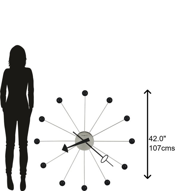 Hekman Furniture 625527 Retro Ball Clock Ii - Stunning 1940s Inspired Wall Clock With Unique Finish & Quartz Movement  Ball Clock Ii Wall Clock 625527