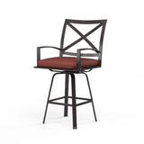 La Jolla Swivel Barstool in Canvas Henna w/ Self Welt SW401-7B-5407 Sunset West