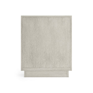 Bernhardt Bernhardt Tempo Nightstand With Wire‑Brushed Oak, Sandblasted Aluminum Overlays & Usb Charging — Rustic Modern Appeal 346230