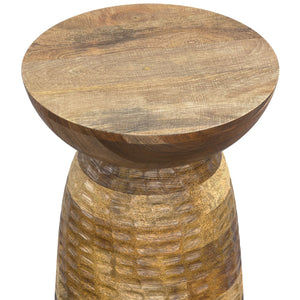 English Elm Boyd Handcrafted 13" Solid Mango Accent Table - Stylish Natural Finish For Modern Living Spaces B136P158433