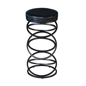 Porter Designs Polaris Leather Bar Stool - Modern Comfort With Striking Design For Contemporary Spaces Gray Leather 02-218-10-6795