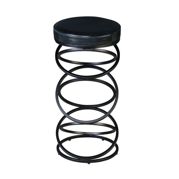 Porter Designs Polaris Leather Bar Stool - Modern Comfort With Striking Design For Contemporary Spaces Gray Leather 02-218-10-6795