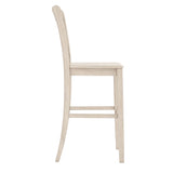 Homelegance By Top-Line Juliette X-Back Bar Height Chairs (Set of 2) White Rubberwood