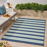 Christopher Knight Home® - Noble House - Tuvia Indoor Geometric 5 X 8 Area Rug, Blue and Ivory