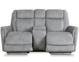 Parker House Parker Living Linus - Hudson Grey Zero Gravity Power Reclining Console Loveseat Hudson Grey 100% Polyester (S) MLIN#822CPHZ-HGY