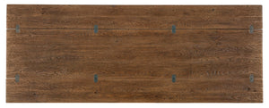 Hooker Furniture Driftwood Flip-Top Console Table With Buckboard Distressed Finish, Space-Saving Expandable Design Medium Wood 6820-85003-85