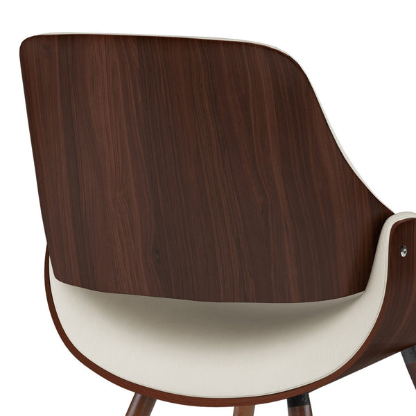 English Elm Malden Bentwood Dining Chair - Stylish Cream Upholstered Accent Chair For Modern Spaces B136P158901