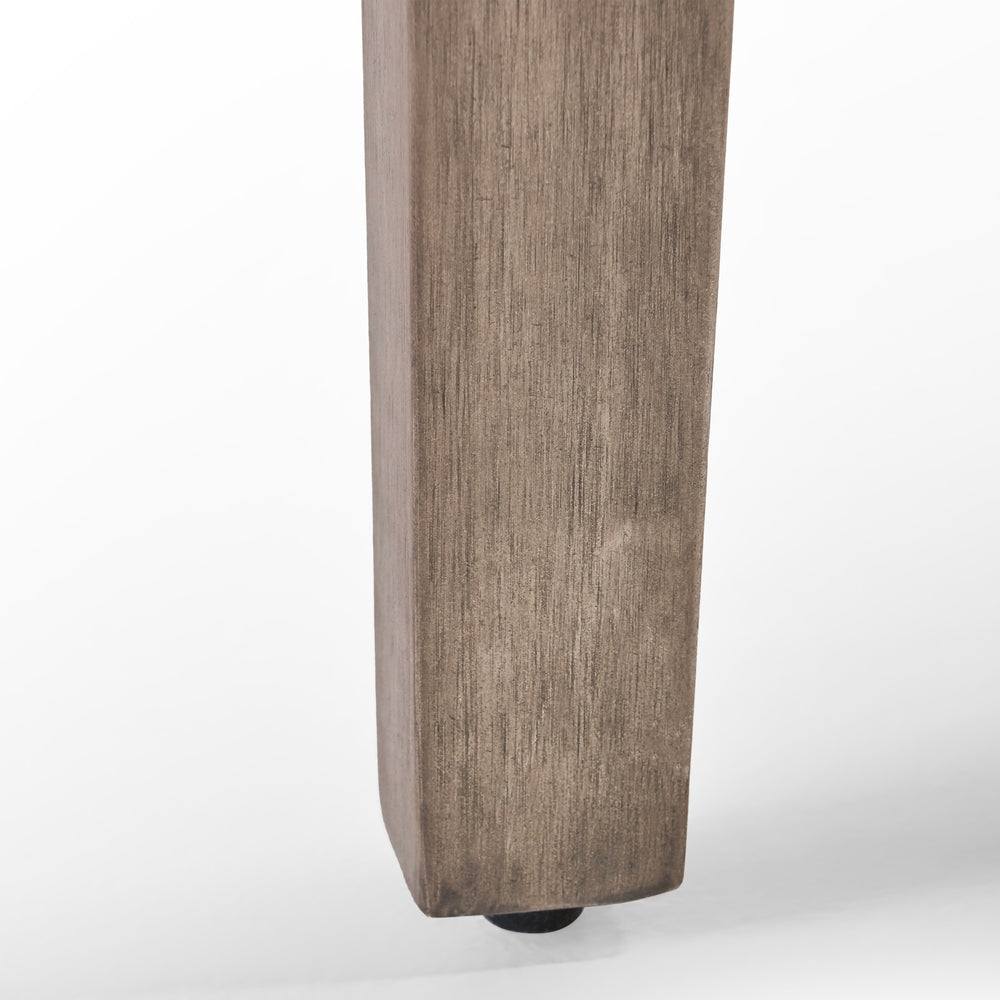 English Elm Christopher Knight Home® - HAMPTON Grey Wood & Wicker Ottoman with Acacia Frame, Weather-Resistant PE Rattan Top, 31.25"L 60398.00LMBLK