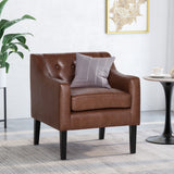 Christopher Knight Home® - Noble House - Deanna Contemporary Faux Leather Tufted Accent Chair