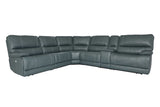 Parker Living Shelby - Cabrera Azure 6 Piece Modular Power Reclining Sectional with Power Adjustable Headrests