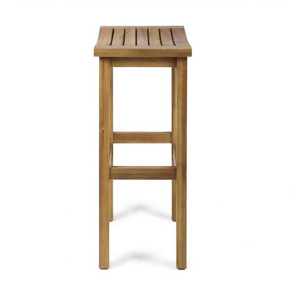English Elm 3-piece Acacia Balcony Bar Set Railing Mount with Shelf and Two Stools Outdoor 62980.00