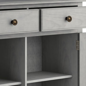 English Elm Connaught Handcrafted Solid Wood Entryway Cabinet In Fog Grey – Timeless Storage For Any Space B136P158540