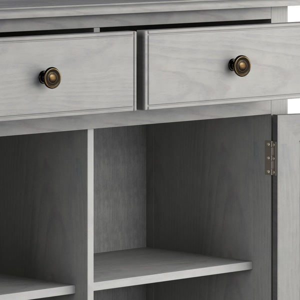 English Elm Connaught Handcrafted Solid Wood Entryway Cabinet In Fog Grey – Timeless Storage For Any Space B136P158540