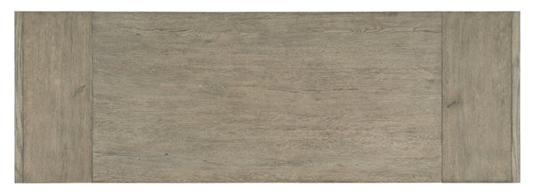 Hooker Furniture Linville Adjustable Norwood Friendship Table In Mink Oak Veneer With Antique Pewter Bands, Expandable 6150-75206-85