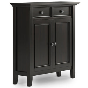English Elm Amherst Entryway Storage Cabinet - Stylish Hickory Brown Wood With Drawers & Adjustable Shelves B136P158351