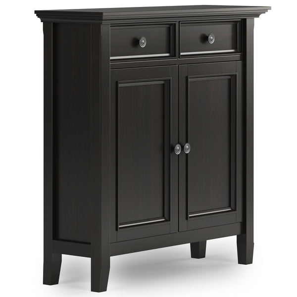 English Elm Amherst Entryway Storage Cabinet - Stylish Hickory Brown Wood With Drawers & Adjustable Shelves B136P158351