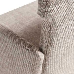 Bernhardt Bernhardt Geneve Sculptural Upholstered Accent Chair with Wire-brushed Oak Legs 392542