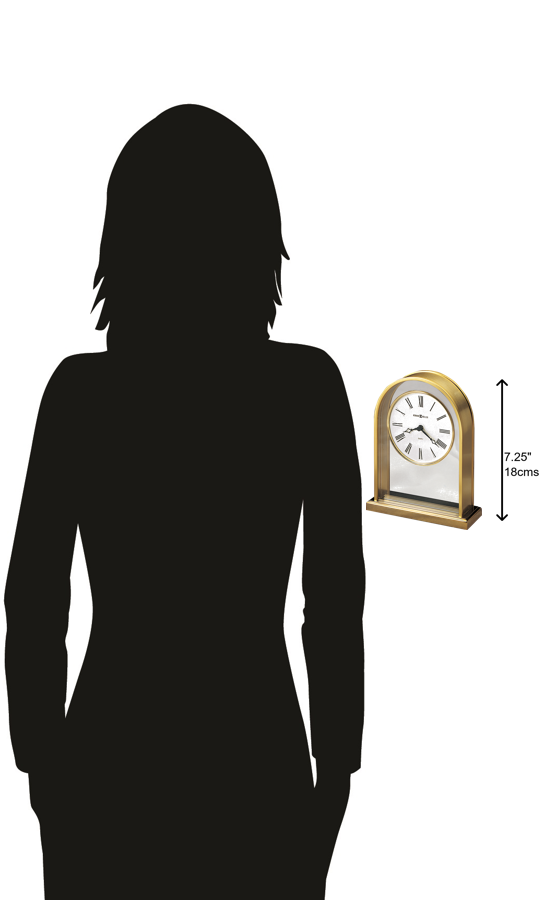 Hekman Furniture 613118 Elegant Brass-finished Table Clock With Quartz Movement, Roman Numerals For Timeless Decor Polished Brass Reminisce Tabletop Clock 613118