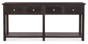 Hooker Furniture Driftwood Rustic Sideboard Buffet With Self-Closing Drawers, Removable Silverware Tray, Oak Finish Blacks 6820-75900B-99