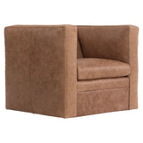 Hudson Leather Swivel Chair