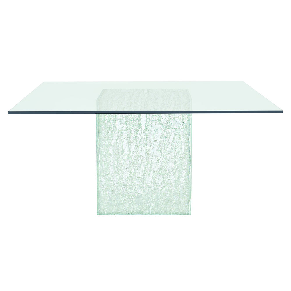 Bernhardt Bernhardt Arctic Acrylic Pedestal Dining Table With 60" Clear Glass Top — Sculptural, Modern Centerpiece K1223