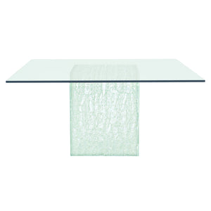 Bernhardt Bernhardt Arctic Acrylic Pedestal Dining Table With 60" Clear Glass Top — Sculptural, Modern Centerpiece K1223